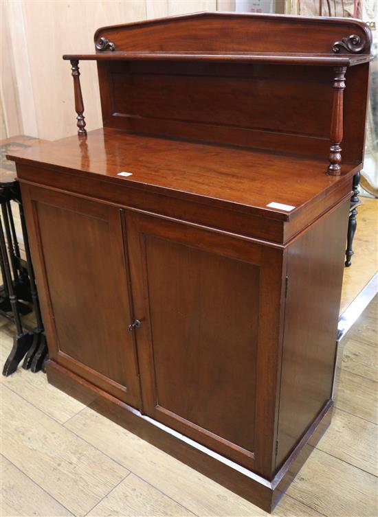 A Victorian mahogany chiffonier, W.92cm